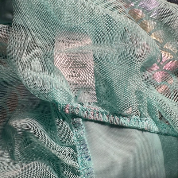 Iridescent Lace Trimmed Mermaid Skirt/Swim Cover - Picture 7 of 8